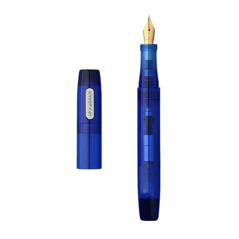 Stylo plume iridium bleu saphir transparent, l'élégance de la haute écriture