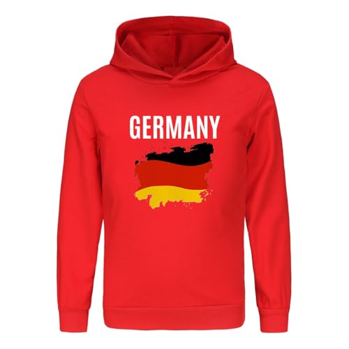 German Boys Girls Hoodies Long Sleeve Germany Flag Pullover Sweatshirt Kids Basic Athletic Top Blouse Letter Tops Girls