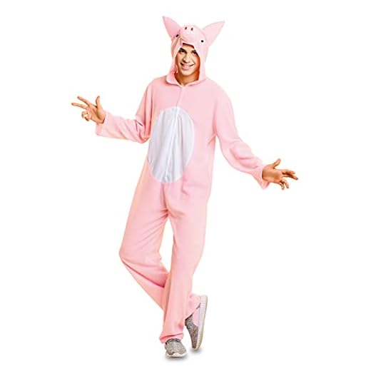 Fyasa 706572-T04 Disfraz de cerdo a partir de 12 años, multicolor, talla L