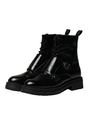 Image of Theater Women Sabbath Boots | Lace-Up Chunky Sole with Adjustable Buckles | Stylish Durable Boots for Casual, Travel & Winter Wear