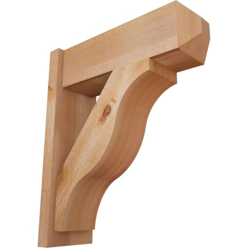 8"W x 24"D x 28"H Funston Rough Sawn Craftsman Outlooker, Western Red Cedar