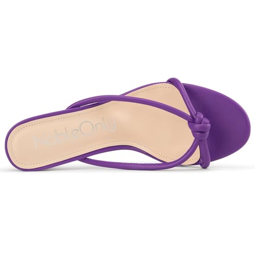 Image of NobleOnly Women's Black Kitten Heel Mule Sandals, 2.4 Inches, Open Toe, Slip On, Party, Prom, Wedding, Evening, Classic Style