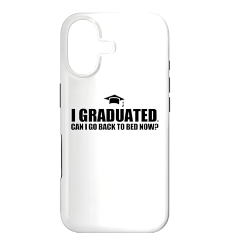 I GRADUATED NOW CAN I GO BACK TO BED �ʔ������ƃL���b�v�~�[�� �X�}�z�P�[�X iPhone 17 �p