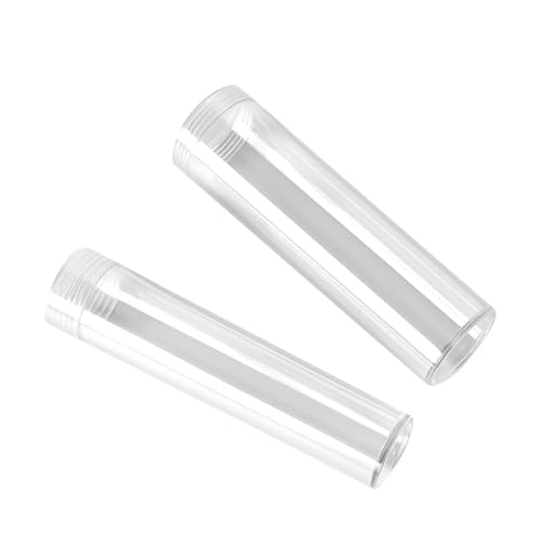 MUKLEI 50 Pcs Plastic Coin Tubes, 2 Assorted Sizes Quarter Storage Tubes with Screw on Lid, Clear Coin Rolls Quarter Holders for Coins Collection Supplies by MUKLEI - Image 4
