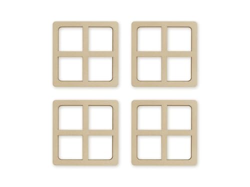 Fairy Windows - Unfinished DIY Wood Miniature Window Panes -