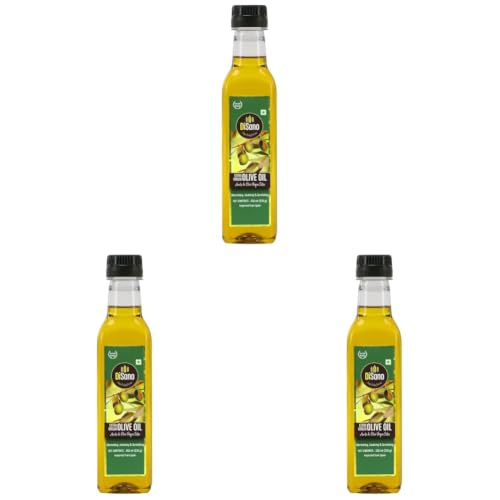 Image of DiSano Extra Virgin Olive Oil 250ml, Cold Pressed, First Extraction, Ideal for Sauteing, Grilling & Dressing (Pack of 3)