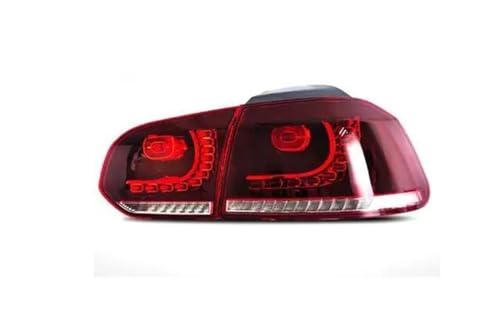 Clignotant à scintillement d'eau feu arrière Golf6 Mk6 R20 2008-2013 rouge transparent