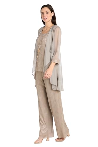 R&M Richards Womens Metallic Open-Front Blazer4