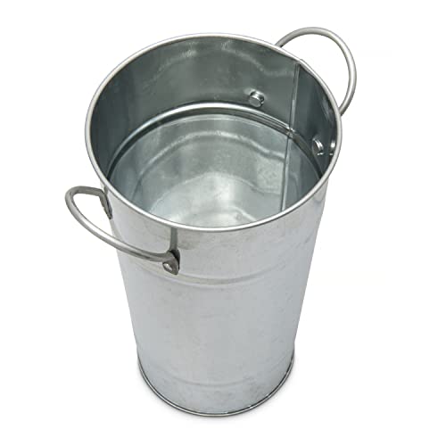 Katai - Set Of 2 Farmhouse Wall Planters - Hanging Planter Vase Decor With String And Metal Brackets - Complete With Galvanized Planter Bucket And Installation Hardware #TOP5