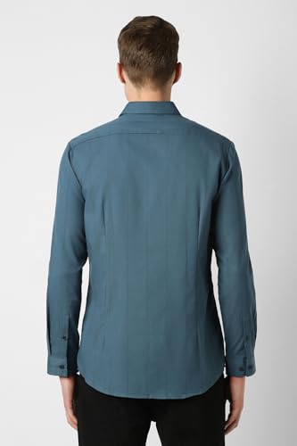 Image of Peter England Men Polycotton Striped Slim Fit Shirt