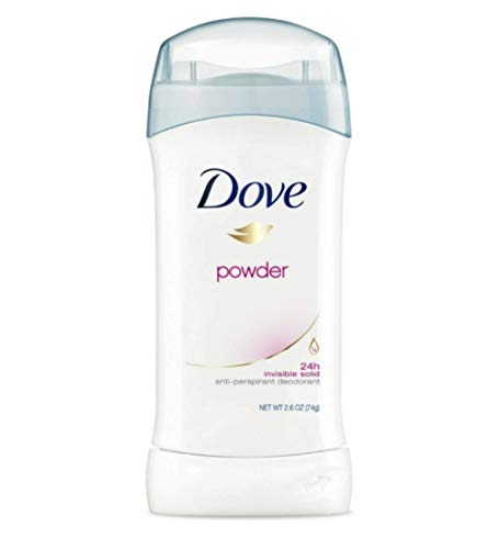Dove Anti-Perspirant Deodorant Invisible Solid, Powder, Twin Pack 5.20 oz (Pack of 4)