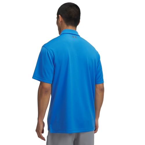 Under Armour Men's Tech Polo, Blue Atlantis/Pitch Gray, XLT2