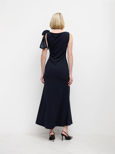 CIDER Women Summer Maxi Dresses Sleeveless Wedding Guest Dress Bowknot Boat Neck Formal Gown2