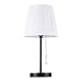Lanros Nylon Shade Table Lamp with Crystal Pull Chain Switch and Metal Lamp Base, Simple Style Night Stand Lamps and Modern Bedside Light for Bedrooms,Living Room, Hotel