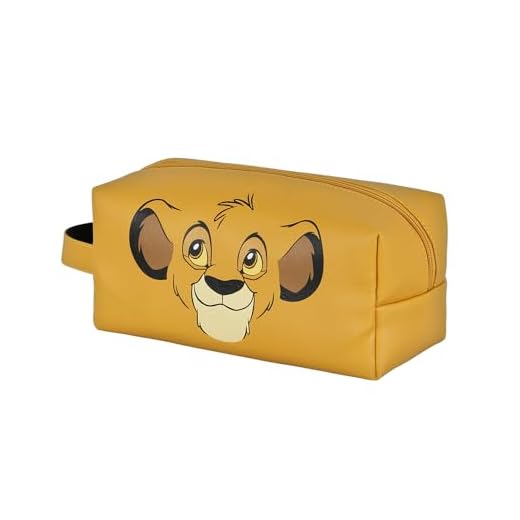 Disney El Rey León Face-Neceser de Viaje Brick Plus, Amarillo, 25 x 12 cm