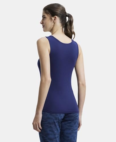 Image of Jockey A113 Women's Super Combed Cotton Rib Fabric Slim Fit Solid Tank Top
