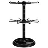 Housoutil Estante Giratorio para Collares y Llaveros Soporte Plástico Duradero, Organizador para Pulseras, Gomas Pelo, Adecuado para Oficina o Habitación