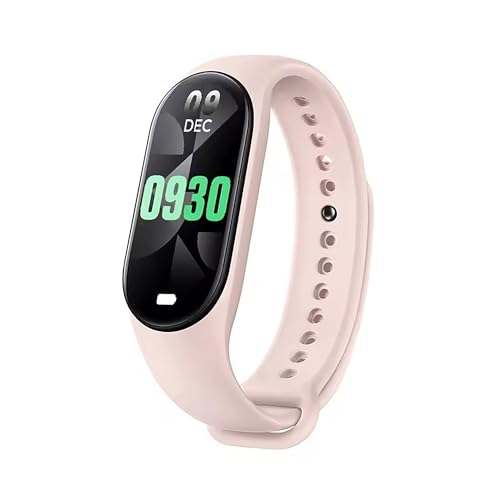 ELLENNE Reloj Band Smart M8 8 frecuencia cardíaca oxigenación estrés impermeable IP67 sueño carga magnética (rosa)