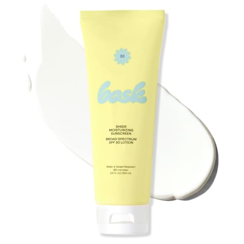 Parsol Shield: The New Sunscreen Filter Women Over 50 Need to Know About 4 Bask Suncare SPF 30 Sheer Moisturizing Sunscreen Lotion - Broad Spectrum UVA/UVB Protection, Dermatologist Recommended, Hydrating, Lightweight & Non-Greasy, No White Cast, Travel Size, 3.4 fl oz