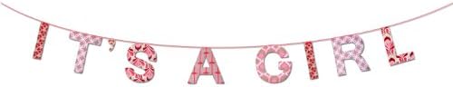 Taftan Fabric Garland It's a Girl 250cm (Pink)