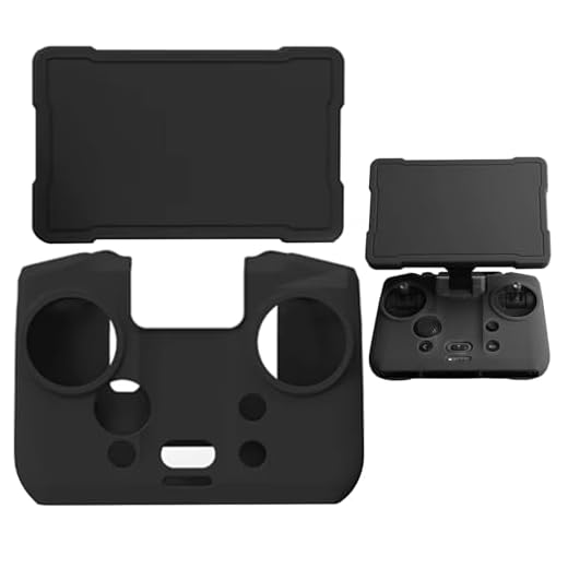 Honbobo Étui de Protection pour DJI RC Pro 2, Télécommande Housse en Silicone + Protecteur d'écran, Accessoires pour DJI Mavic 4 Pro/DJI RC Pro 2 (Black)