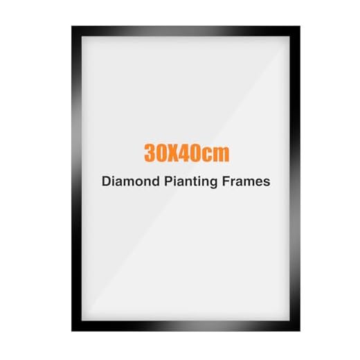 NAIMOER Diamond Painting Frames 1Pack, Frames for 12x16in/30x40cm Diamond Painting Canvas, Diamond Art Accessories Frame Self-Adhesive, Frames for Wall Window Door Black (Internal size 25x35cm) Black