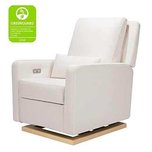 Image of Babyletto Sigi Nursery Recliner /Glider, Power - Performance Cream Eco-Weave