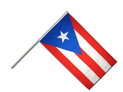 Drapeau USA US Puerto Rico sur hampe avec couleurs vives Digni au format 60 x 90