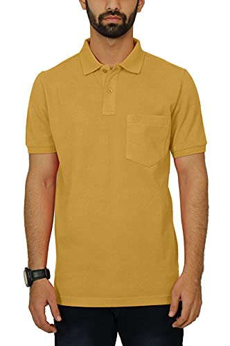Image of Celsius Men's Half Sleeve Classic Solid Pique Polo with Pocket