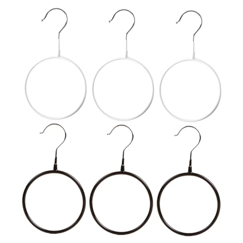 STOBAZA 6pcs Scarf Hanger Belt Ring Plastic Storage Rack for Scarves Ties Belts Organizing Hangers for Wardrobe