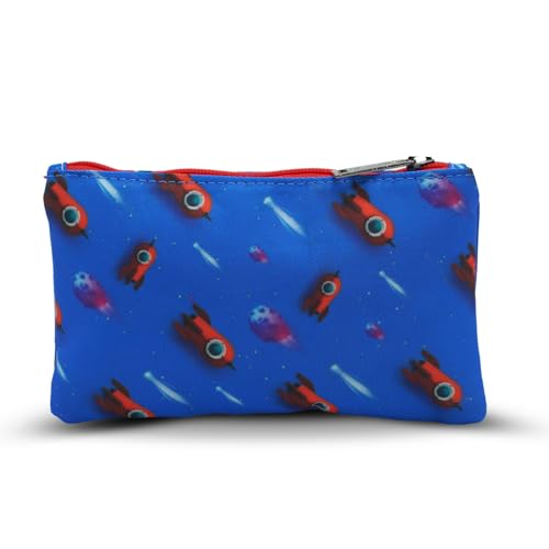 Image of VISMIINTREND Flat Pouch with Mid-Space Print - Perfect for School, Office, or Travel