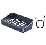 🔹【Projection de la vitesse en temps réel】Gardez les yeux sur la route tout en connaissant votre vitesse exacte. Cet HUD projette uniquement la vitesse de votre véhicule sur le pare-brise, offrant un retour d'information instantané et réduisant la nécessité de regarder le tableau de bord. Il contribue ainsi à prévenir les excès de vitesse et à améliorer la sécurité lors de vos trajets quotidiens, sur autoroute et sur longs trajets.