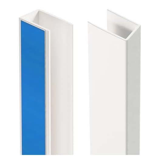 schattenfreu.de Rollo U Führungsschiene (Paar) – Rollos Seitenführung, Schienen für Verdunklungsrollo, Kassettenrollo, Thermo-Rollo, in 10-240 cm Länge, Kunststoff, Weiß