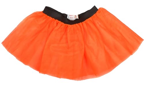 REDSTAR FANCY DRESS Ladies Neon Tutu Skirt 80s Party Outfit Hen Party Running Costume 1980s (14-22 UK Orange)