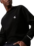 Calvin Klein Men Ck Essential Sweatshirt no Hood, Black (Ck Black), XL - Image 4