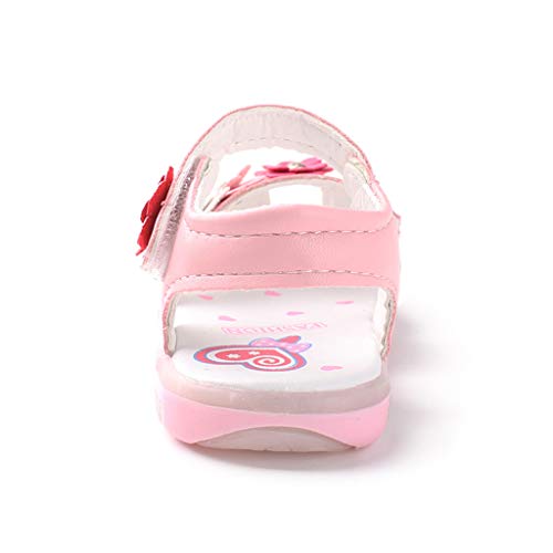 Unisex Baby Boys Girls Sneaker Infant Flowers Kids Baby Girls Luminous Sandals Toddler Shoes Baby (Pink, 5 Toddler)2