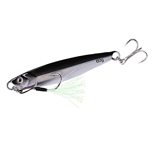 5 Pieces/Lot 24G/30G/40G/60G Metal Jig Fishing Lure Trolling Lure Luminous Inchiku Tenya Madai Jig Kabura Lure Jighead Fishing Bait For Saltwater Freshwater Fishing (60G, A 5Pcs) #TOP6