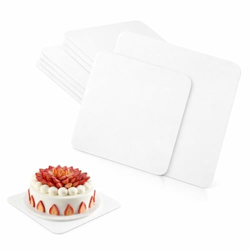 White Square Cake Boards Set