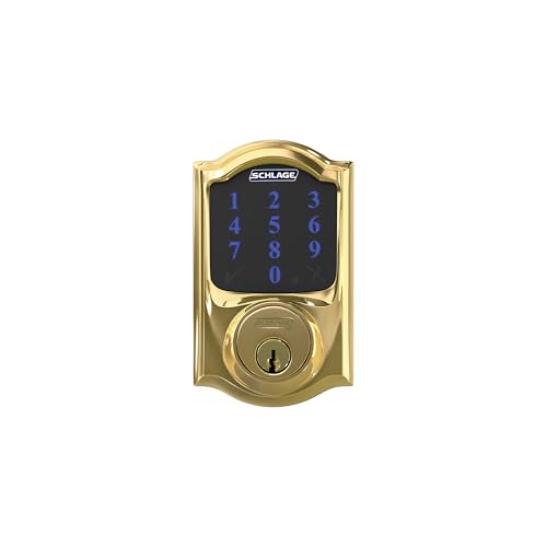 Schlage Connect Smart Deadbolt Lock with Touchscreen Keypad, Keyless Front Door Entry, Z-Wave Plus Compatible, Bright Brass, BE469ZP CAM 605 by SCHLAGE - Image 8