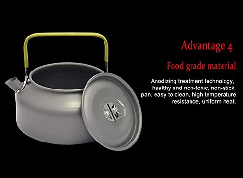 Simple And Creative 0.8L Outdoor Camping Coffee Pot Teapot Meal Barbecue Simple And Creative Kettle Open Flame Cooking Simple And Creative Kettle, Lsxysp #TOP4