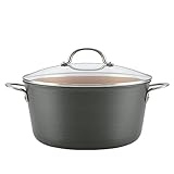 Ayesha Curry 80263 Hard Anodized Aluminum Stockpots, Soup Pot, Small, Gray