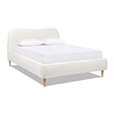 Jennifer Taylor Home Roman Curved Headboard Boucle Upholstered Modern Platform Bed Frame
