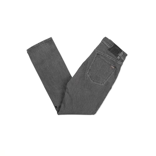 Volcom Men's Regular Vorta Slim Fit Stretch Denim Jean, Easy Enzyme Grey, 28W x 34L2