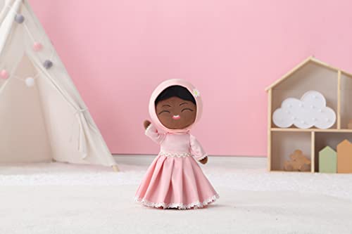 Image of Mommy Yasmin - Soothe & Talking Hijab Doll | Surah & Dua | Birthday Gift | Interactive + Sensory + Relaxing | Remote | for Baby + Toddlers + Kids(Smiling Eyes)-Brown