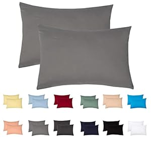 Livessa 2er Set Kissenbezug – Single-Jersey Baumwolle/Verdeckter Reißverschluss – Seitenschläferkissen Bezug 40 x 145, Kopfkissenbezug/Kissenhülle/Kissenbezug 40×40/40×60/80×80/40 x 80/50×50/60×60