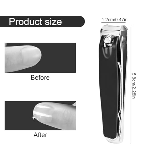 OUDQFCJ 1er Pack Cortauñas Profesional y Alicates de Uñas de Acero Inoxidable, Cortauñas Antisalpicaduras para Hombres y Mujeres - imagen 2