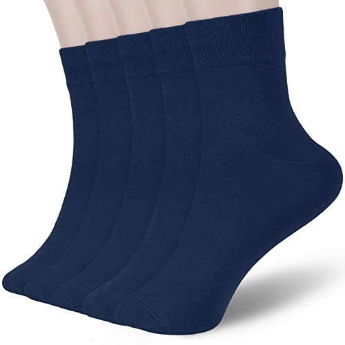Image of FGZ Women Thin Cotton Socks Soft Cozy Socks Cute Ankle Crew Socks 5 Pairs
