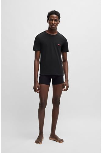 Hugo Para Hombre. 50493972 Pack 3 Camisetas Interiores AlgodóN Negro (M), Casual, Homewear, Manga Corta - 5