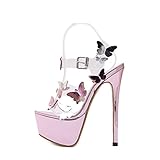 QSCQ Woman Fashion Open Toe Sandals Breathable Bow Ankle Strap Platform Pumps Chunky High Heels Party Shoes