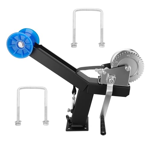 Boat Trailer Winch Stand with 1200LB Boat Winch Compatible with 3